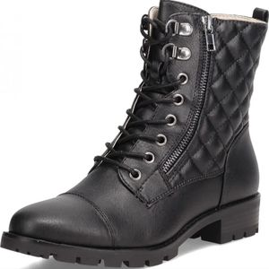 FINAL PRICE🚨 White Mountain Womens  Faux Leather Quilted Combat Boots | 5.5